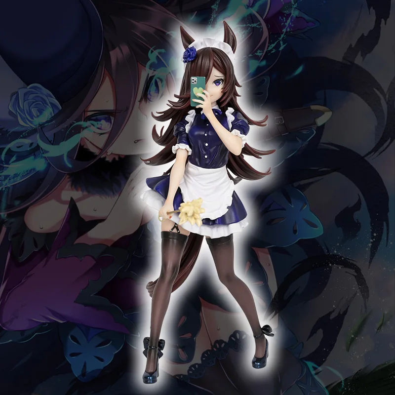 

Cute Maid Girl Bath Figure Collectible Anime Model Two-Dimensional Horse Racing Girl Servant Gk Humanoid Doll For Display