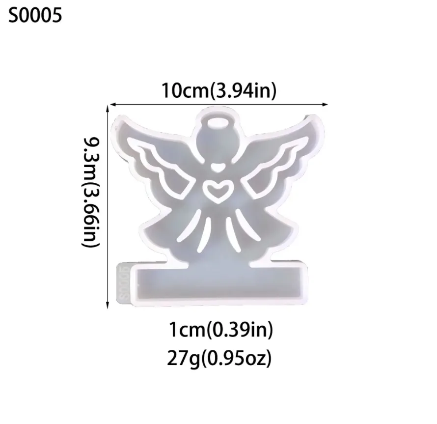 Empty Angel Plugin Candlestick Dropping Mold DIY Candlestick Gypsum Silicone Mold Home Decoration Storage