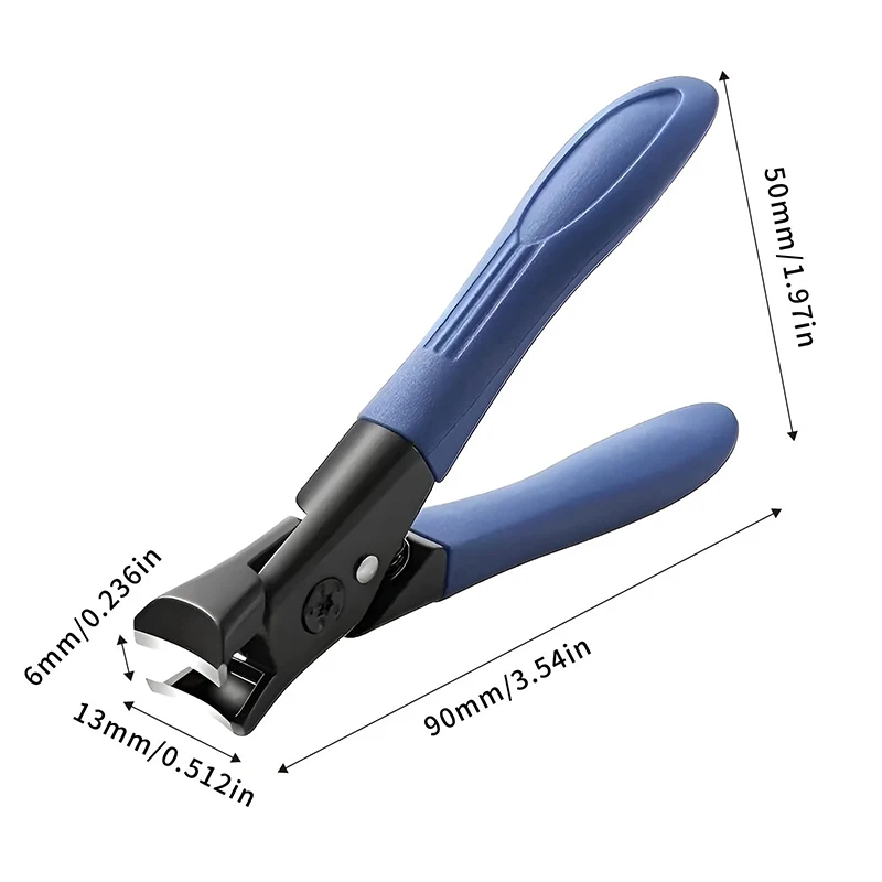 Extra Large Toe Nail Clippers Durable Large Opening Easy to Trimmer Ergonomic Grip Splash-proof Nail Clipper Blue Red Black