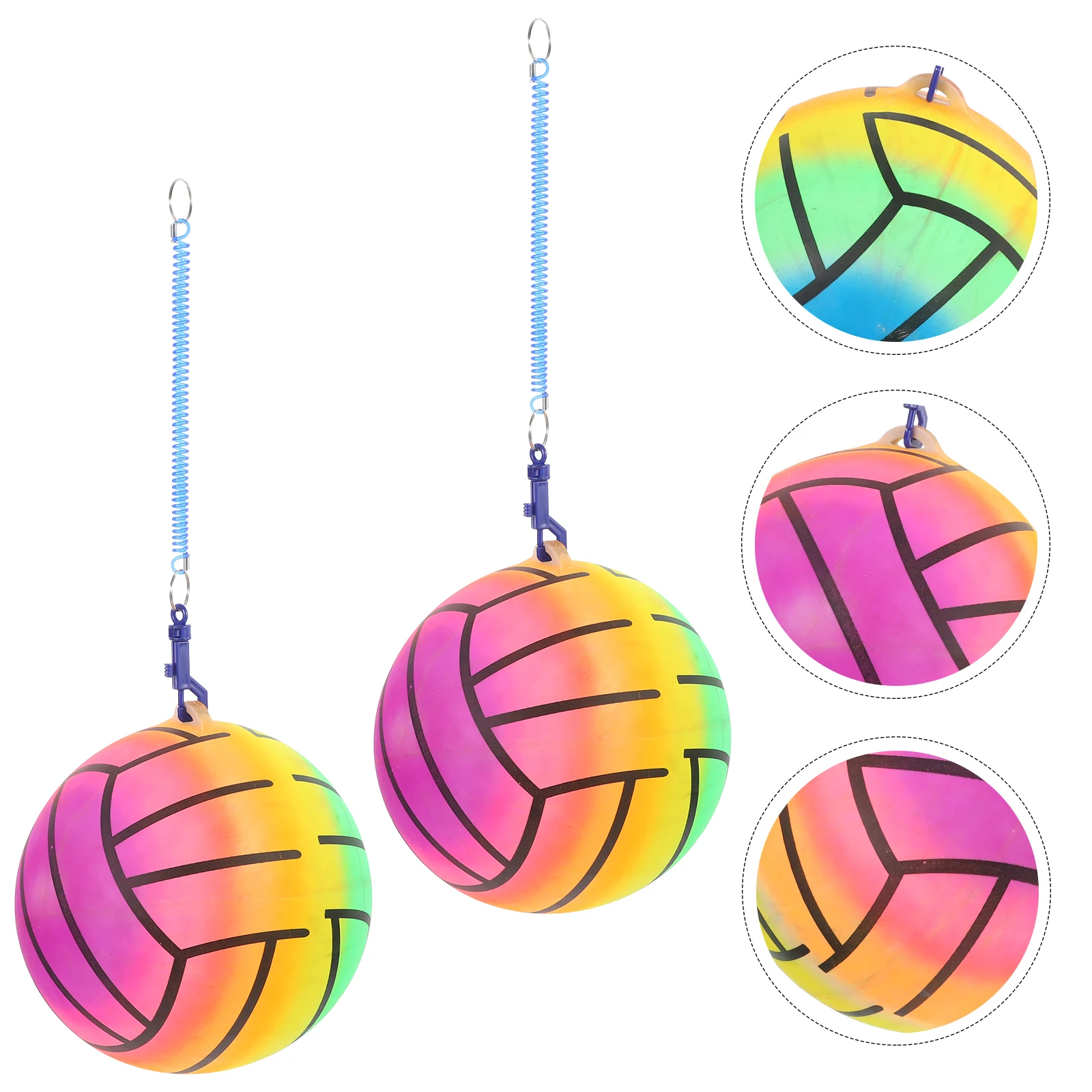 

2 Pcs Inflatable Volleyball Outdoor Patting outside Toys for Kids Shoot The Sports Bouncy Balls Children Home Pvc