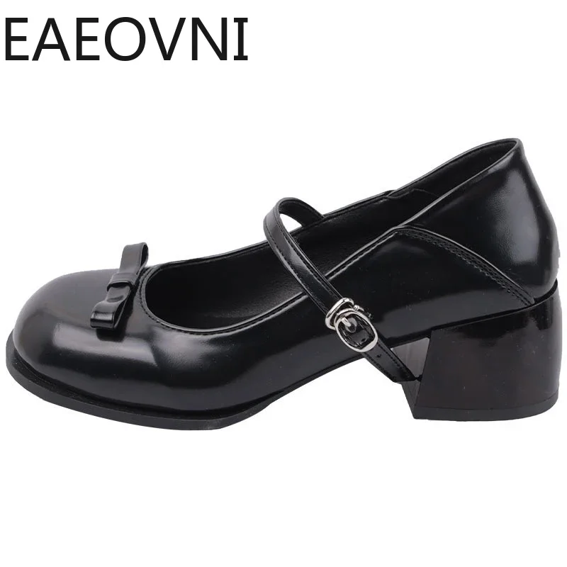 2024 Spring Mary Jane Shoes Women\'s Elegant Low Heel Shoes Fashion Casual Buckle Single Shoes Ladies College Style Footwear