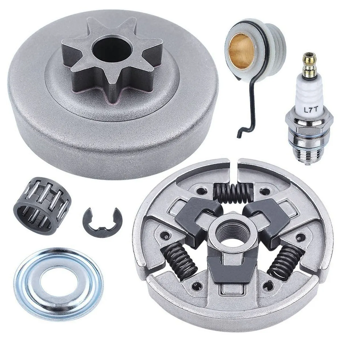 ABFKW Chainsaw Clutch and Sprocket for Stihl MS310 MS390 029 039 Replacement Parts with Needle Bearing Washer E-Clip Worm Gear