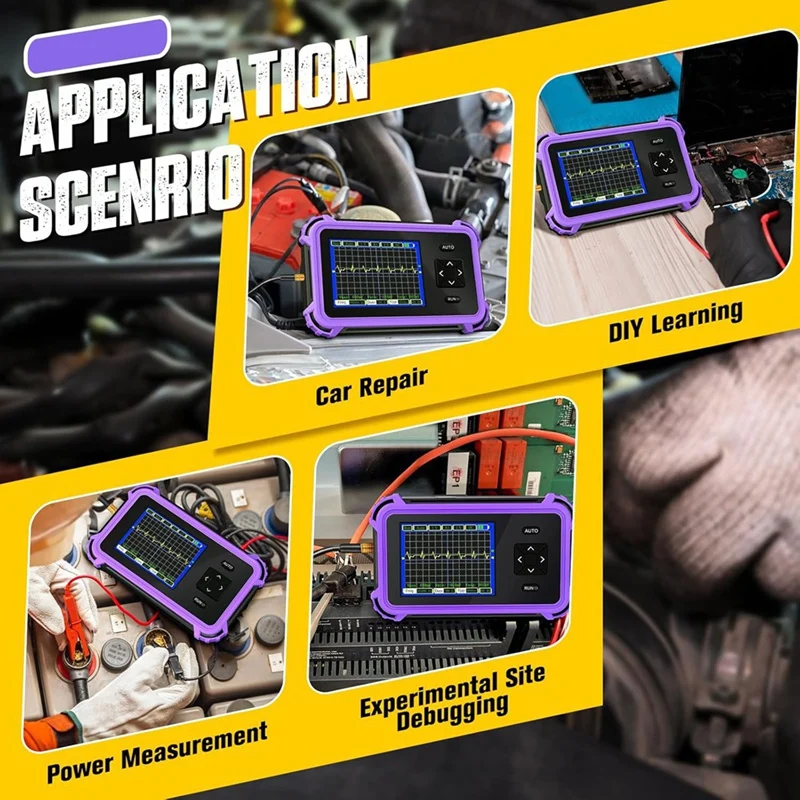2.8Inch TFT Digital Oscilloscope 1Mhz Bandwidth,8.33Msa Sampling Rate Auto/Normal/Single Trigger Mode,Suitable For Home