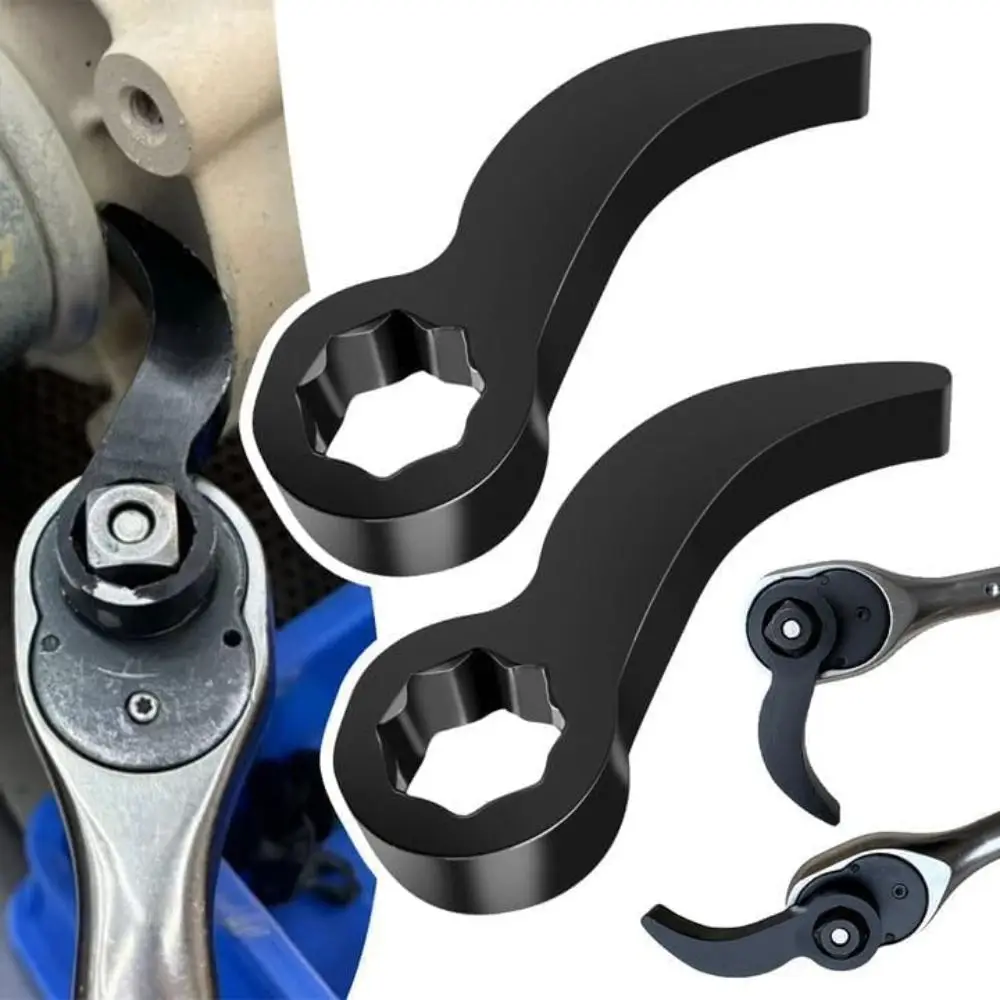 Adjustable Angle Head Crowbar Adapter Head Tools Heavy-Duty Crowbar Fits 3/8" Ratchet Head Drop Forged Steel Pry Bar image 3
