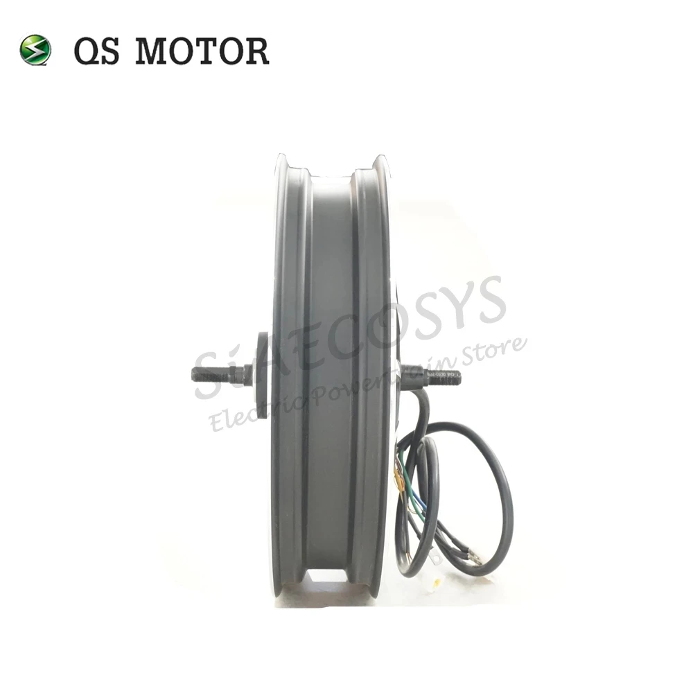 QS Motor 17*3.5inch 3kW 260 40H V1.4 big slot BLDC Electric Scooter Motorcycle in wheel hub motor New update