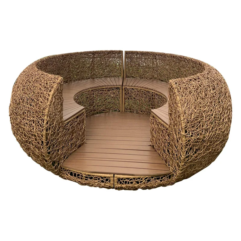 

Bird's Nest Card Seat Sofa Resort Scenic Area Open-air Restaurant Round Rattan Outdoor Sofa
