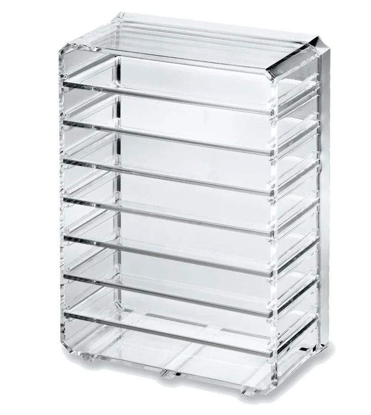 # Hot Sales Acrylic Makeup Palette Organizer With Removable Dividers Flat 8 Spaces Fits Small Size Eyeshadow Palette