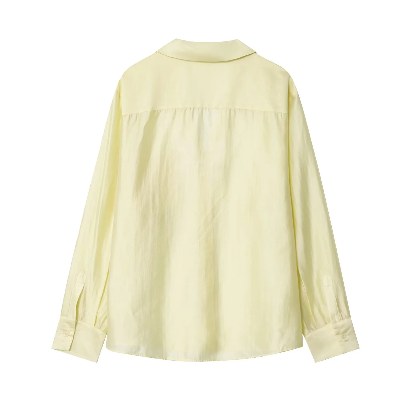 MYST&ZA2025 autumn new women's casual fashion versatile long-sleeved lapel embroidered pocket button-down shirt top