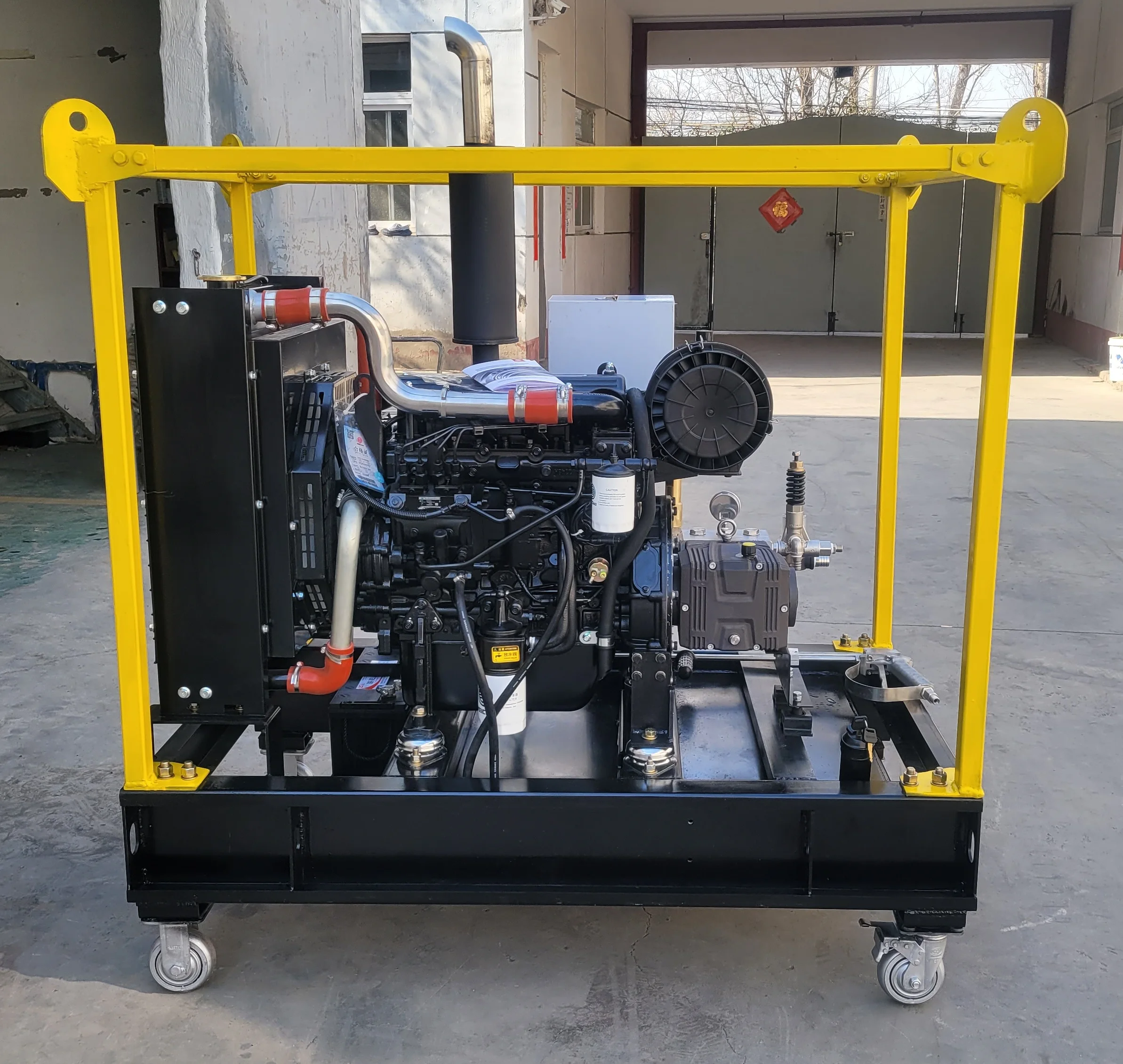 600bar 8700psi 30LPM 55HP Industrial Mobile Diesel High Pressure Washer Cleaning Machine Water Jet Blaster
