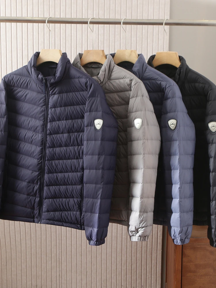 

Warm And Sli 85 Du down Jaet Men's Stand Collar Outdoor Waterproof Winter Coat Lightweight Cozy Nylon Fabric Ci Casual