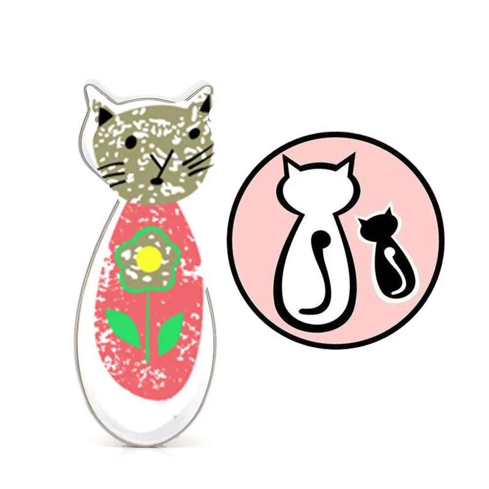 

5 pcs Cat Cookie Stainless Steel Baking Mold for DIY Cake Chocolate Fondant Shape Crafts Easy Clean NonStick Reusable