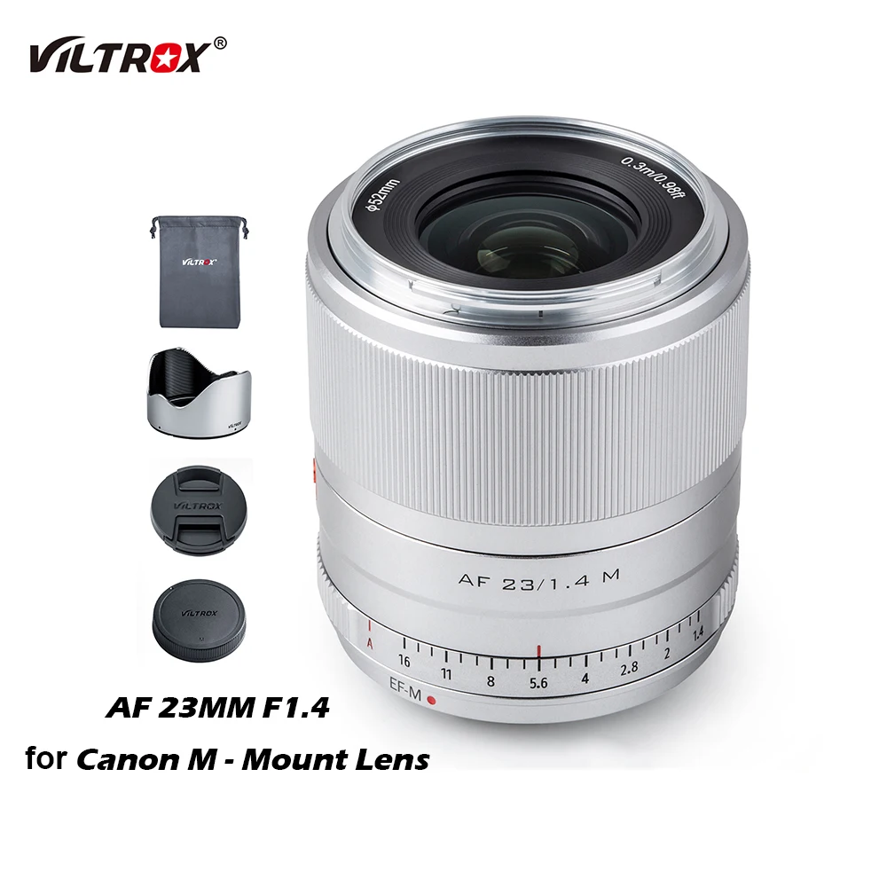 

Viltrox 23mm F1.4 STM EF M Auto Focus Cameras Lens Large Aperture Portrait Lens APS-C for Canon EOS M Cameras Lenses Mark II M3