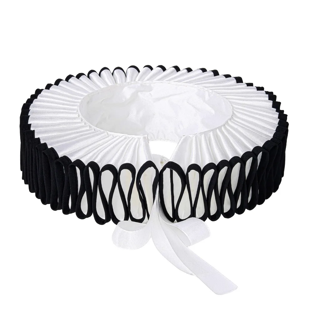 

Съемный воротник с рюшами на шее, оперный викторианский костюм, Ренессанс, накладной воротник, винтажный ретро цирковой клоунов, воротник с рюшами, косплей