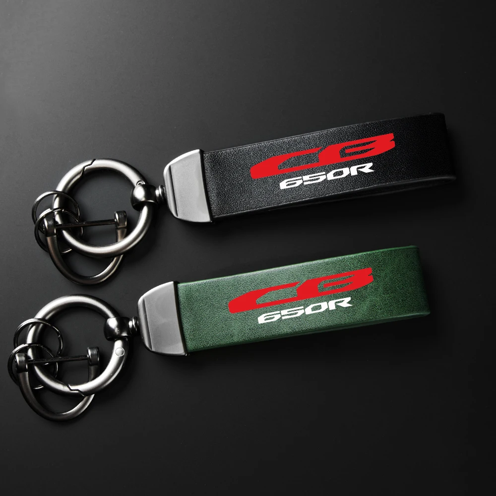 

For Honda Cb650r Cbr650r CB CBR 650R 650 R High-Grade Leather Suede Keychain Key Ring Motorcycle Accessories