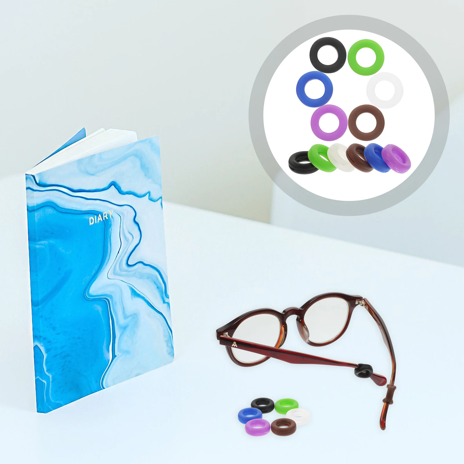 

12 Pcs Silicone Temple Tips Anti Slip Eyeglass Retainer Comfortable Wearing Experience