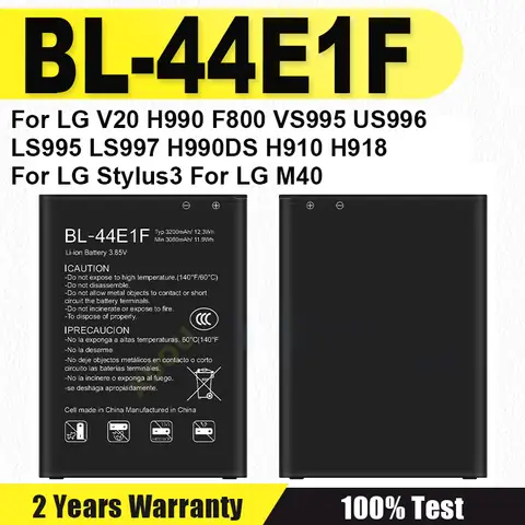 BL-44E1F New Battery 3080mAh  Battery For LG V20 H990 F800 VS995 US996 LS995 LS997 H990DS H910 H918 For LG Stylus3 For LG M40