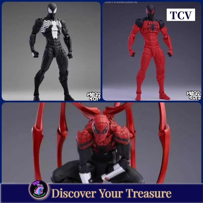 

Tcv Kane Parker Scarlet Neighbor Spider-Man Venom Shf Black Red Suit Articulated Action Figure Model Toy Collectible Gift Anime