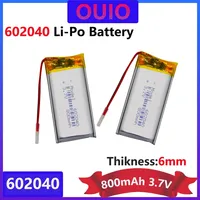 602040 3.7V 800mAh Lithium Polymer li-ion Rechargeable Battery For GPS MP3 MP4 MP5 Car DVR Tachograph headphone li ion cell