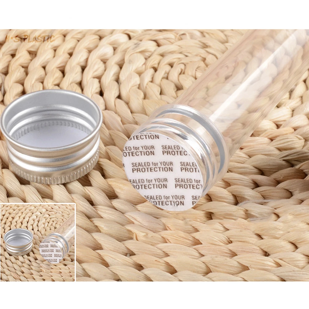 

8 Pcs Plastic Test Tube Bottle Liquid Container Tubes Cylinder Vials Packaging with Lids