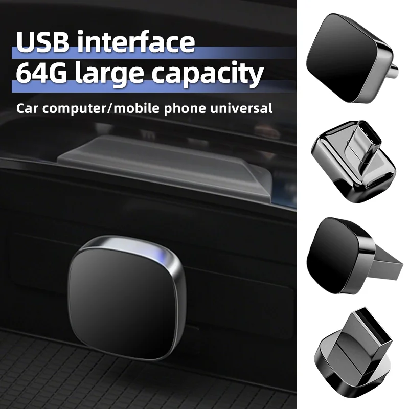 Car Metal USB Type-C Flash Drive Memory Stick Music Saver Accessories For Logan Mcv 2 Duster Sandero Lodgy Dokker
