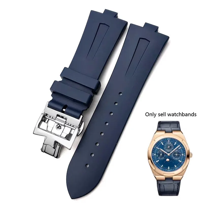 

Rubber Watch Band For Vacheron Constantin Overseas VC 47450 VC 49020 Wristband 25MM-8MM Men's Luxury Silicone Watch Straps