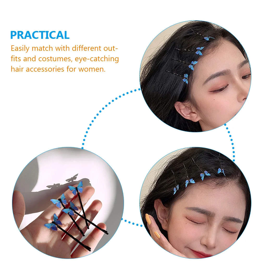 

8Pcs Butterflies Hair Jewelry Clips Elegant Side Hairpins for Festival Wedding Hair Accessories Butterflies Hairpin