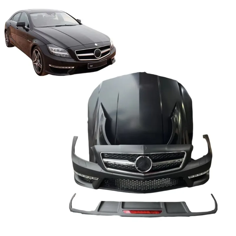 For Mercedes-Benz CLS Coupe W218 Front Rear Bumper Front Hood Light Warning Hood Side Wall Front Grille Car Bumper