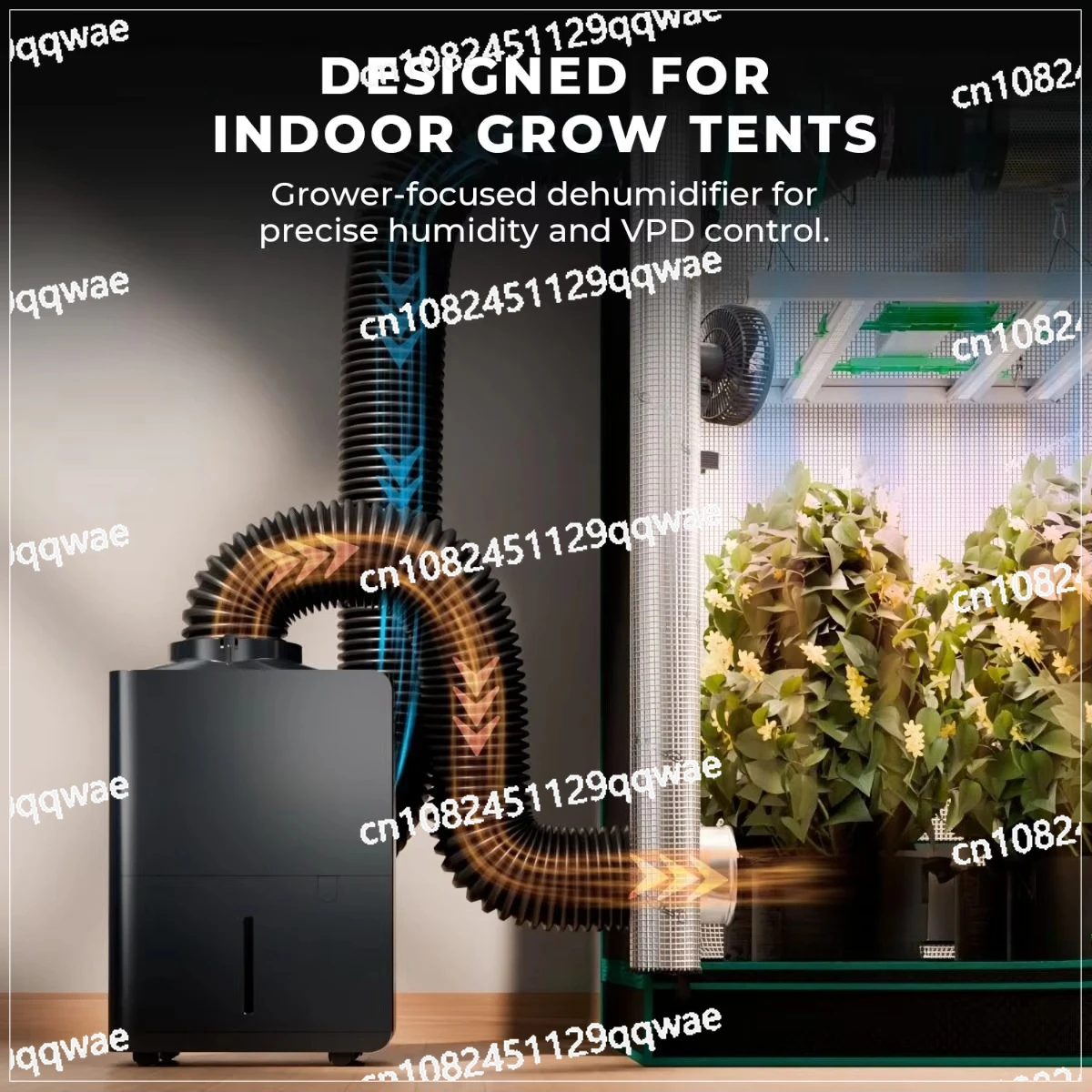 Intelligent RJ12 control IControl system compatible with dehumidifiers, suitable for indoor planting tents and grow rooms