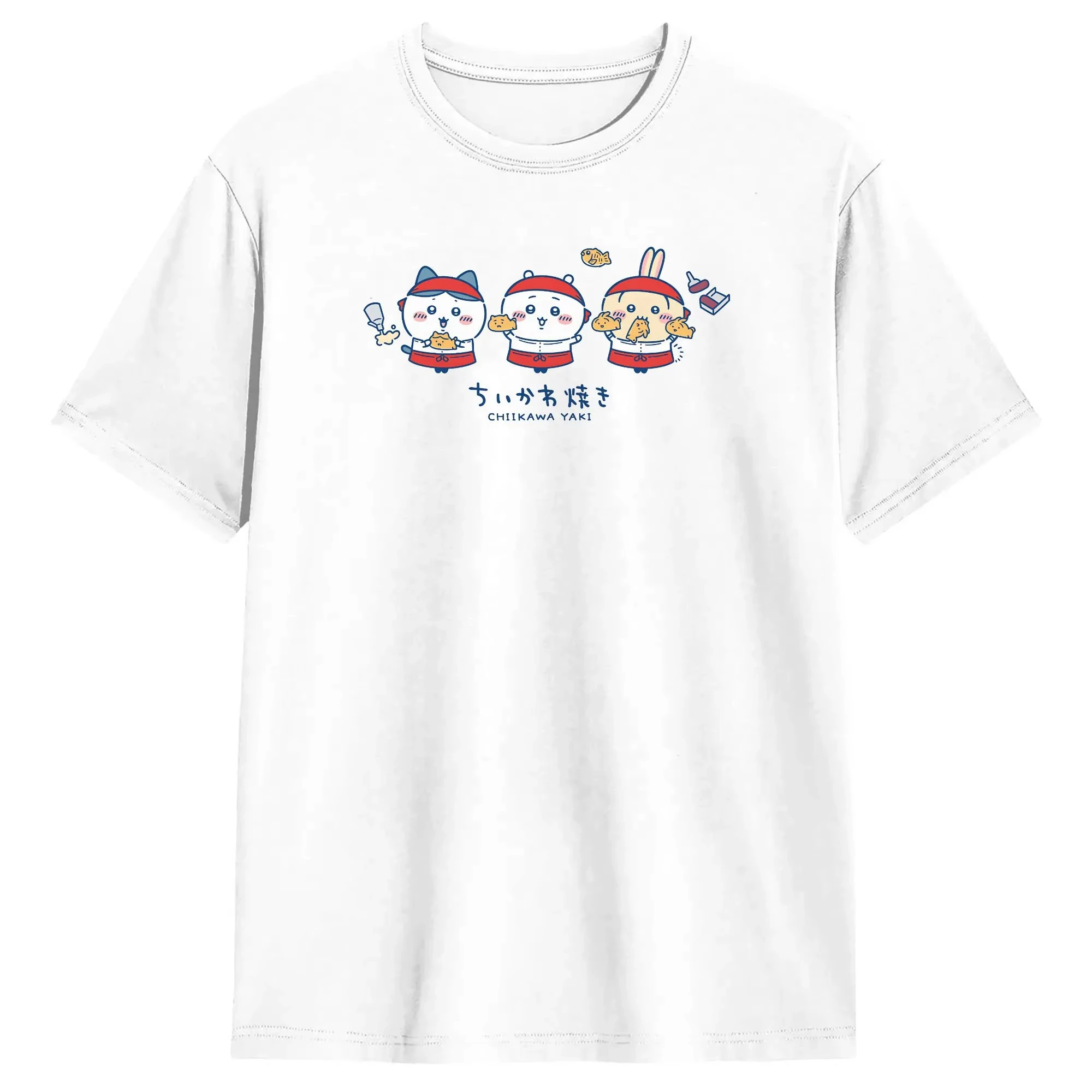 Chiikawa Cute Kawaii Anime Starry Tee Men's Women's Black Retro Cool Graphic Art Print Oversized Short Sleeve Streetwear Top