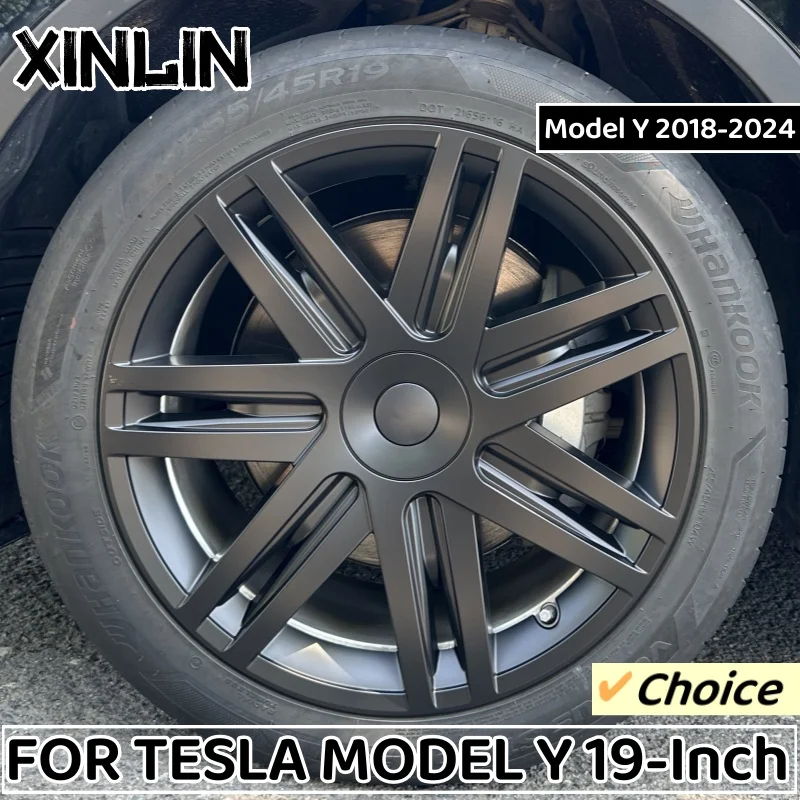 

4PCS/Set Wheel Caps 19Inch Hub Cap Performance Replacement Wheel Hubcap Full Rim Cover For Tesla Model Y 2020-2024 Accessories