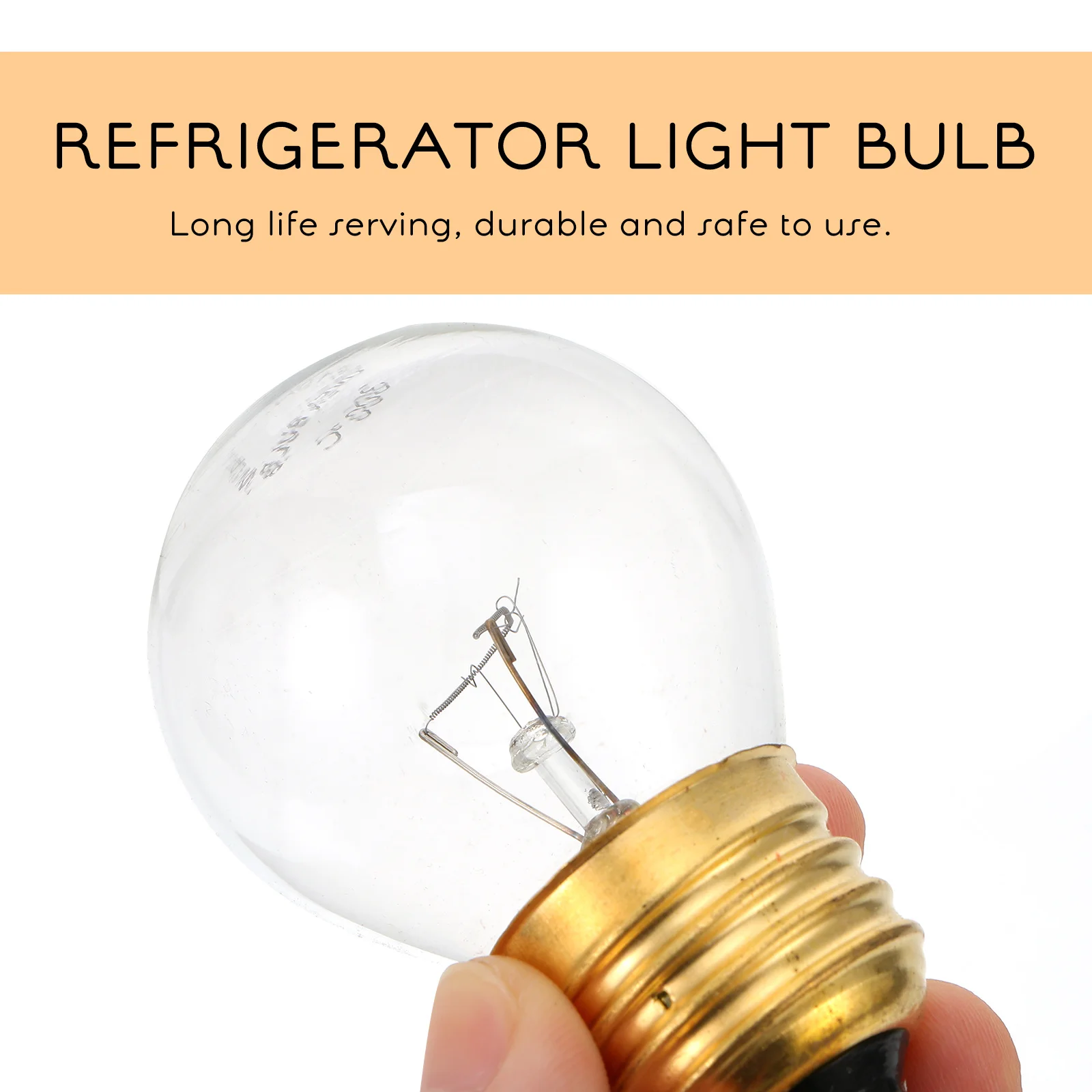 

2 Pcs Oven Light Bulbs E26 Refrigerator Microwave Replacement Golden Heat Resistant