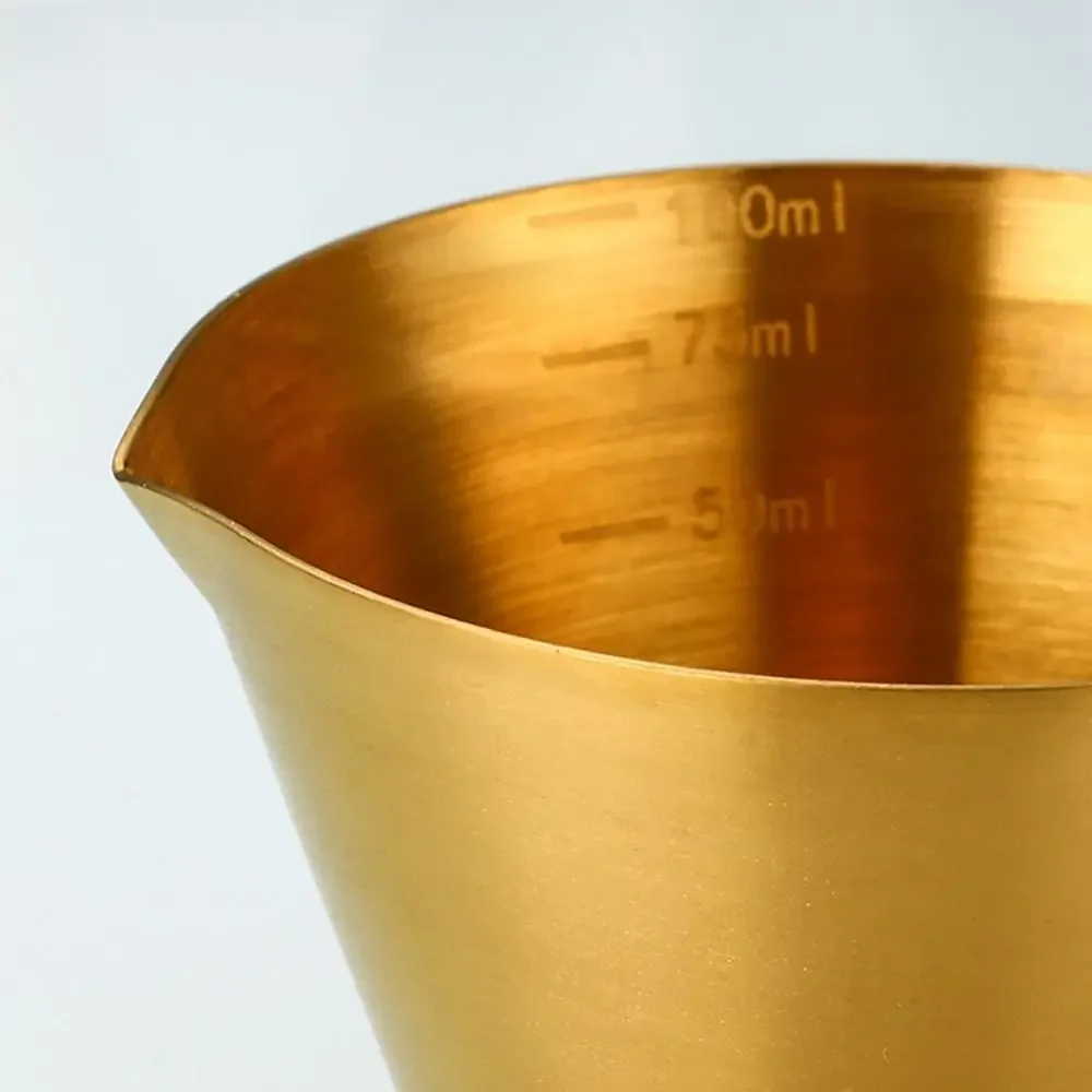 Kaffee-Extraktionsbecher aus Edelstahl 304, mit Skala, kleiner Milchlöffel, Herstellung von Becher, Espresso-Messbecher, Küchenutensilien-Becher – Detail 11