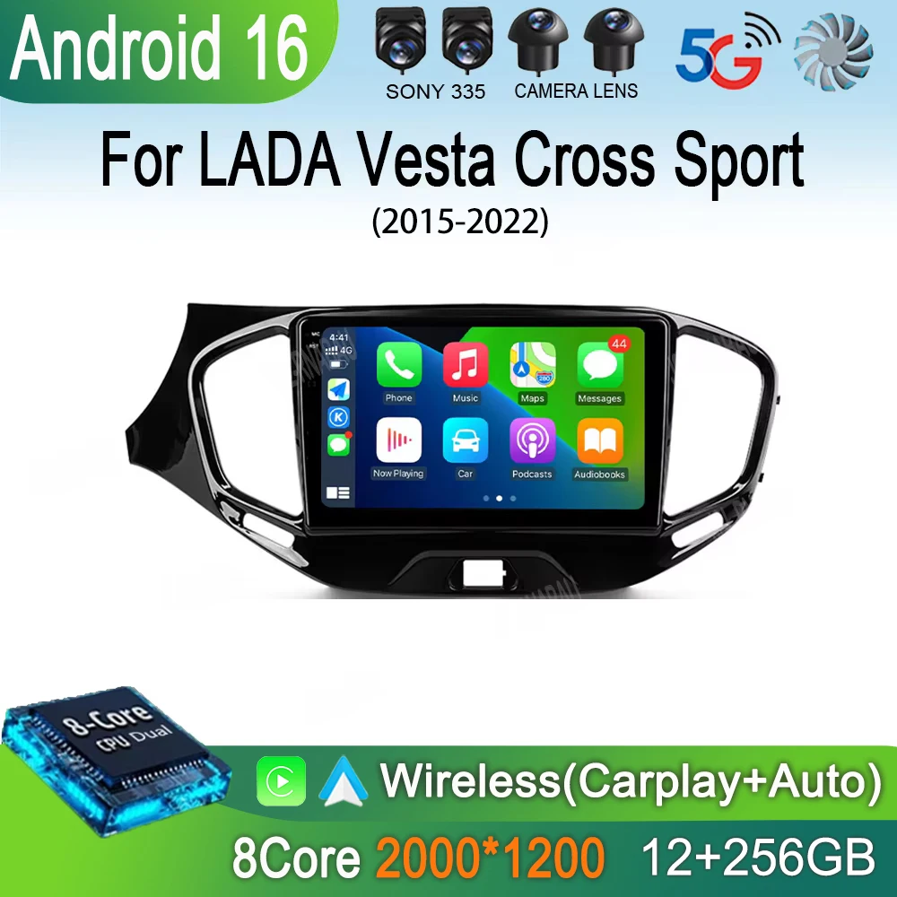 Android 16 Car Radio For LADA Vesta Cross Sport 2015-2022 Multimedia Video Player Navigation stereo