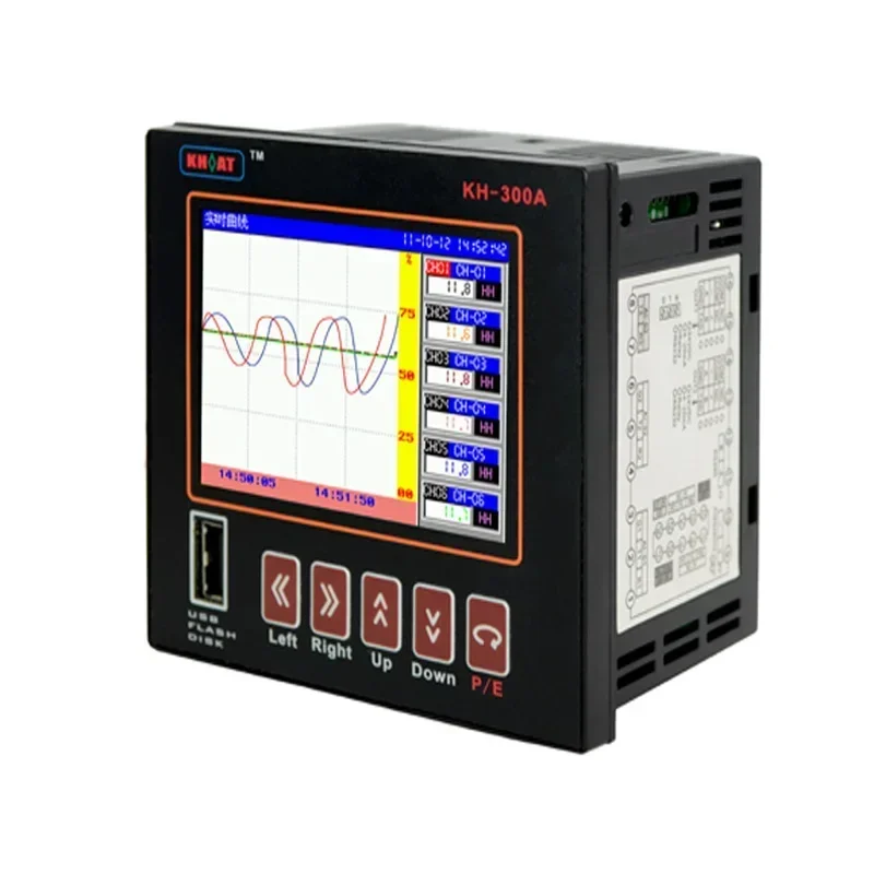 2026 Premium Digital Data Logger 4-6-8-16-32 Channel Temperature Paperless Recorder LCD Display RS485 RS