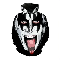 KISS Rock Band 3D Printed Hoodies Men Women Fashion Casual Oversized Hoodie Pullovers Hooded Sweatshirts Tracksuits Man Clothing