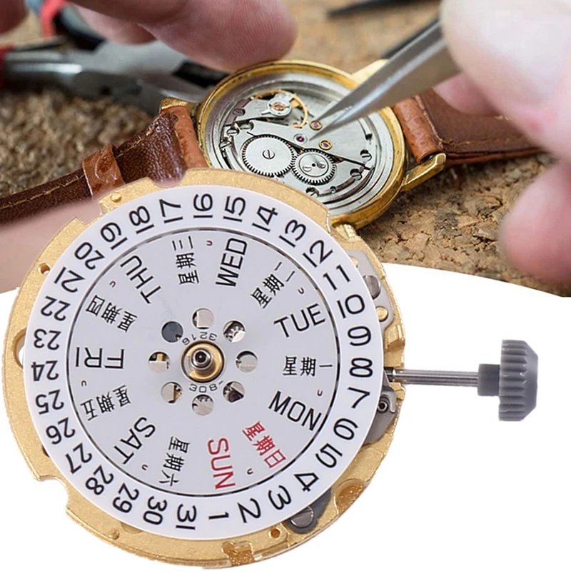 8200 Movement Mechanical Movement 8205 Double Calendar Movement 3Pin Movement For Miyota