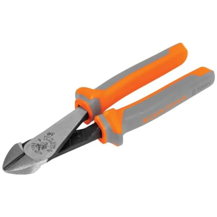 

1000V Insulated Diagonal Cutter Pliers Made in USA High Leverage Design Induction Hardened Knives 8-Inch