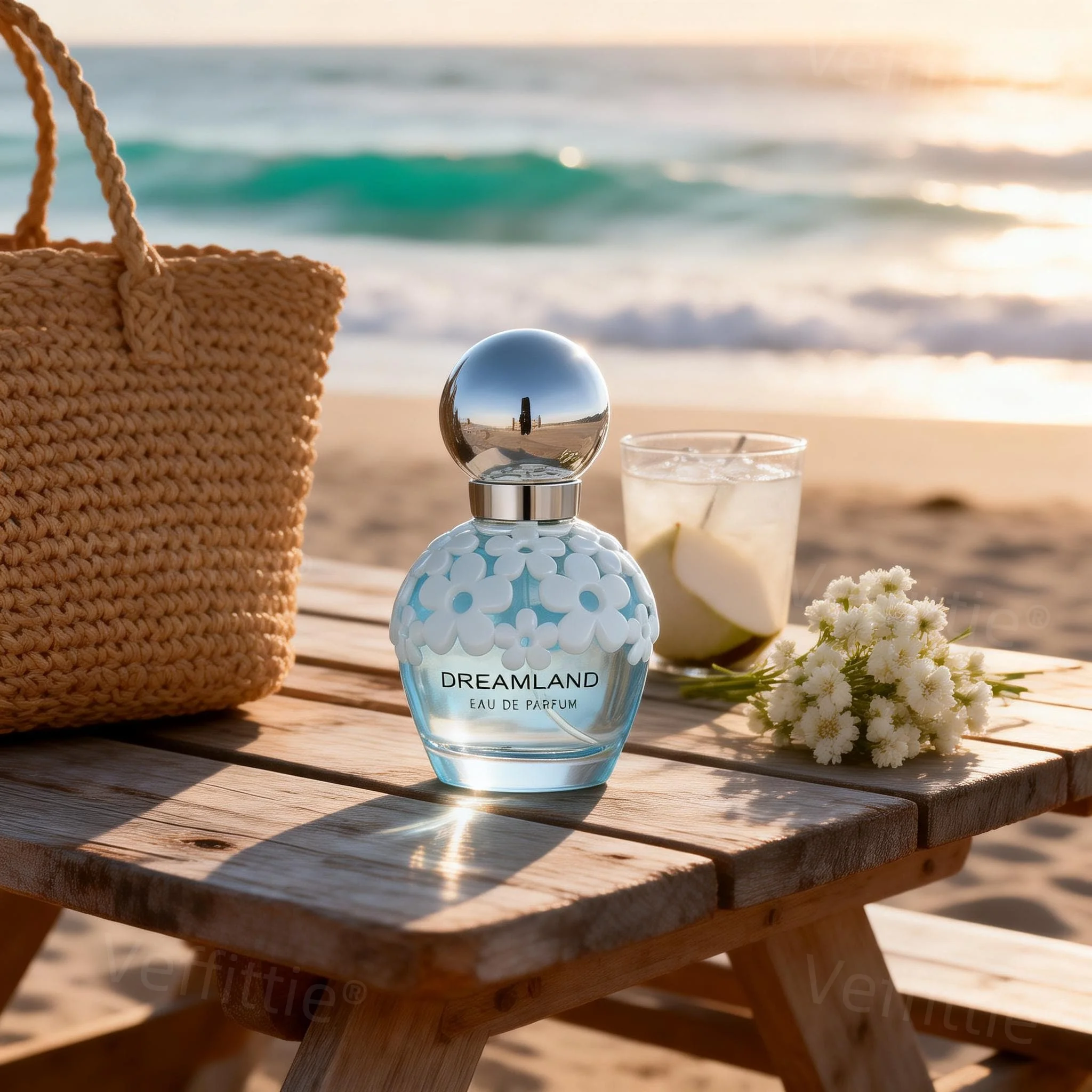 Beach Citrus Floral Breeze Eau De Parfum, 30 ml, Botella Floral Azul, Perfume para Vacaciones en la Playa, Aroma Ligero para Escapadas Costeras Soleadas