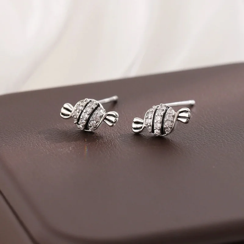 Uini Tail hot selling new 925 sterling silver Korean version fashion creative fun snacks candy earrings sweet girl accessories