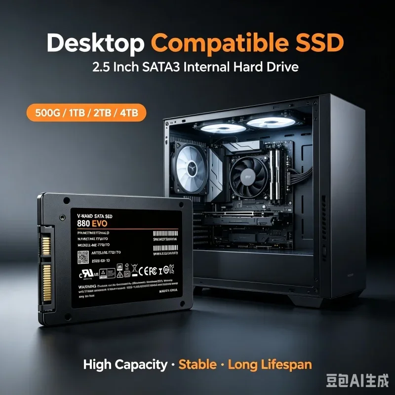 Original New 880 SSD 500GB 1TB 2TB 4TB 2.5-inch SATA Hard Disk Disc Internal Solid State Drive Portable SSD for Laptop Desktop