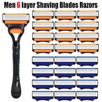 4/8/12/24 Pcs Men's Razor Fusion Pro Power Shaving Shaver Male Face Beard Hair Trimmer 5 Layer Blades Replacement Refills