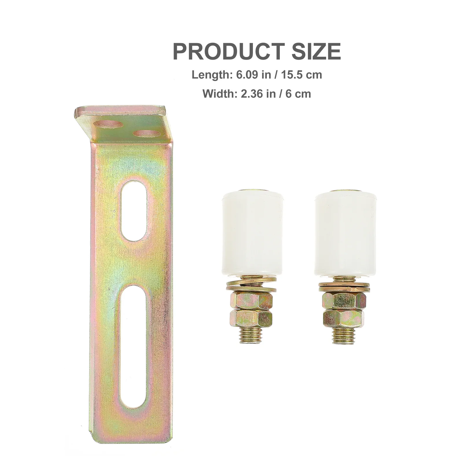 المزدوج النايلون دليل بكرات انزلاق بوابة السياج L آخر قوس ارتداء مقاومة عالية الكثافة المقاومة للتآكل سهلة التركيب حديقة ساحة #4