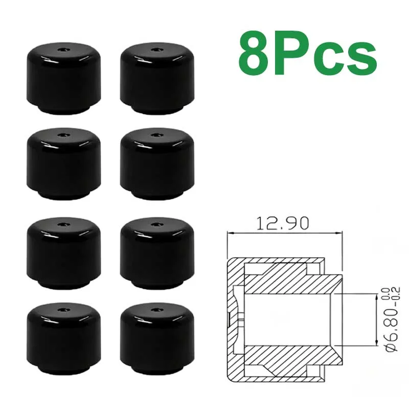 8Pcs Snap On Press Fit Car Lamp Waterproof Vent Cap Anti Fog Air Balance Breather Plug For Automobile LED Headlight 6.8mm