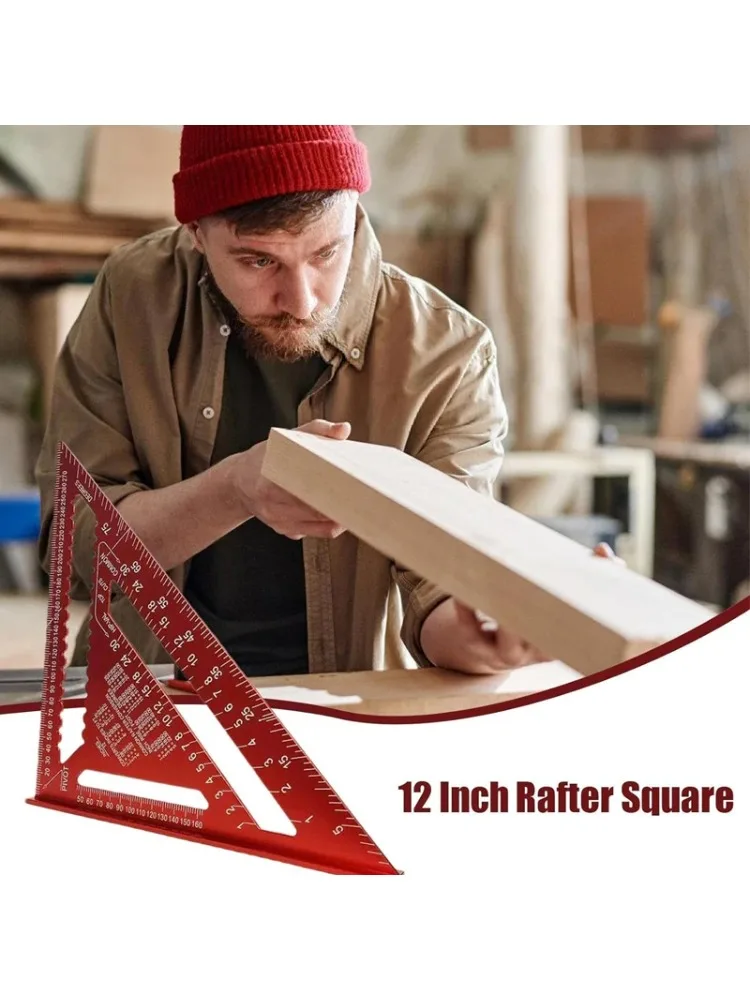 Jauges triangulaires en alliage d'aluminium pour le travail du bois, outils de mesure, marqueur de haute précision, règle d'angle métrique et impériale