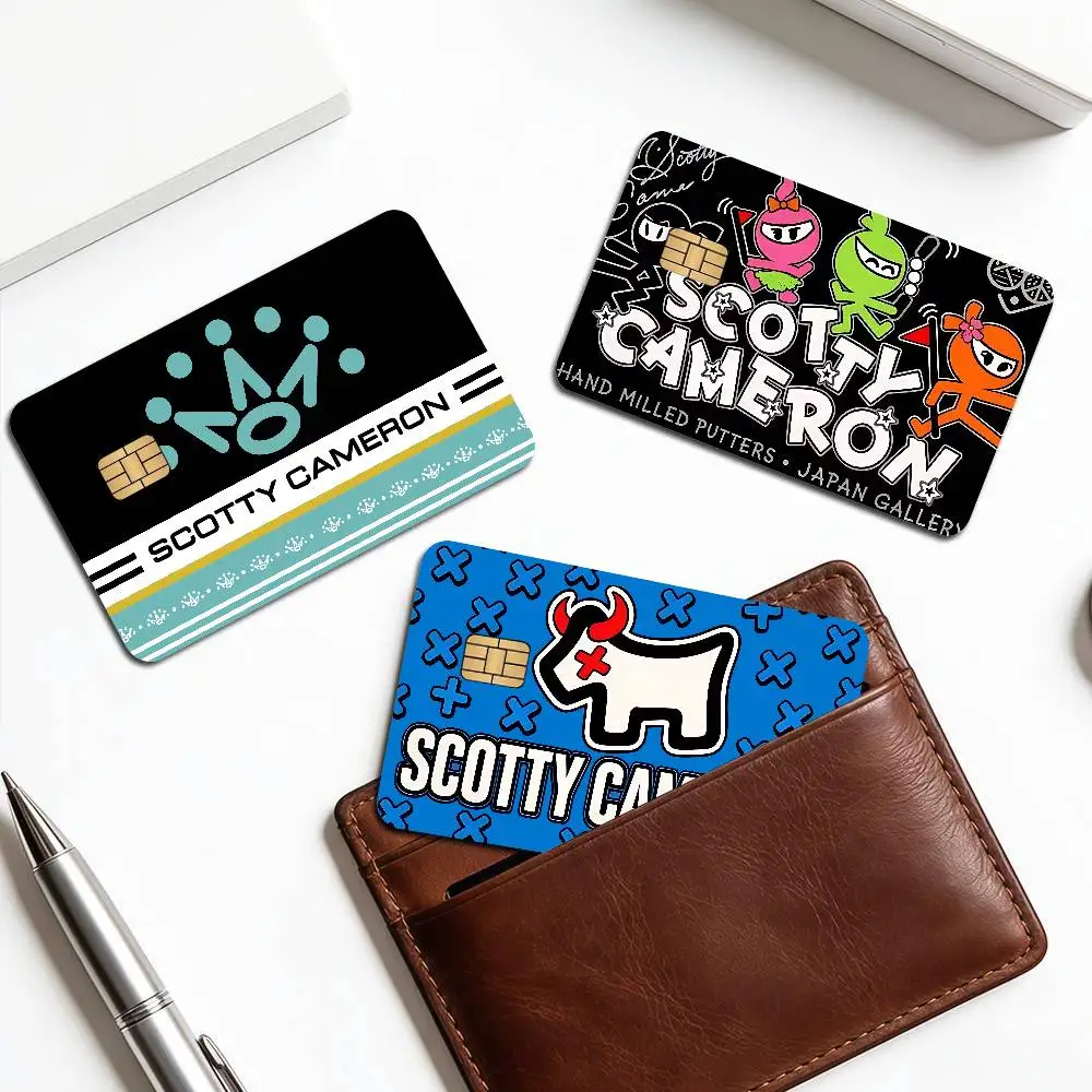Brand Scotty Cameron Anime Cartoon Bear Skin Sticker Film Tape Case for Big Credit Debit Card Front Side