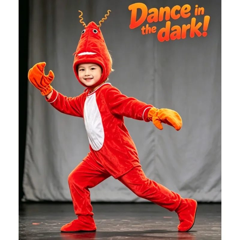 

Kids Lobster Crocodile Plush Animal Onesie Halloween Carnival Christmas School Stage Birthday Role Play Soft Dress For Children