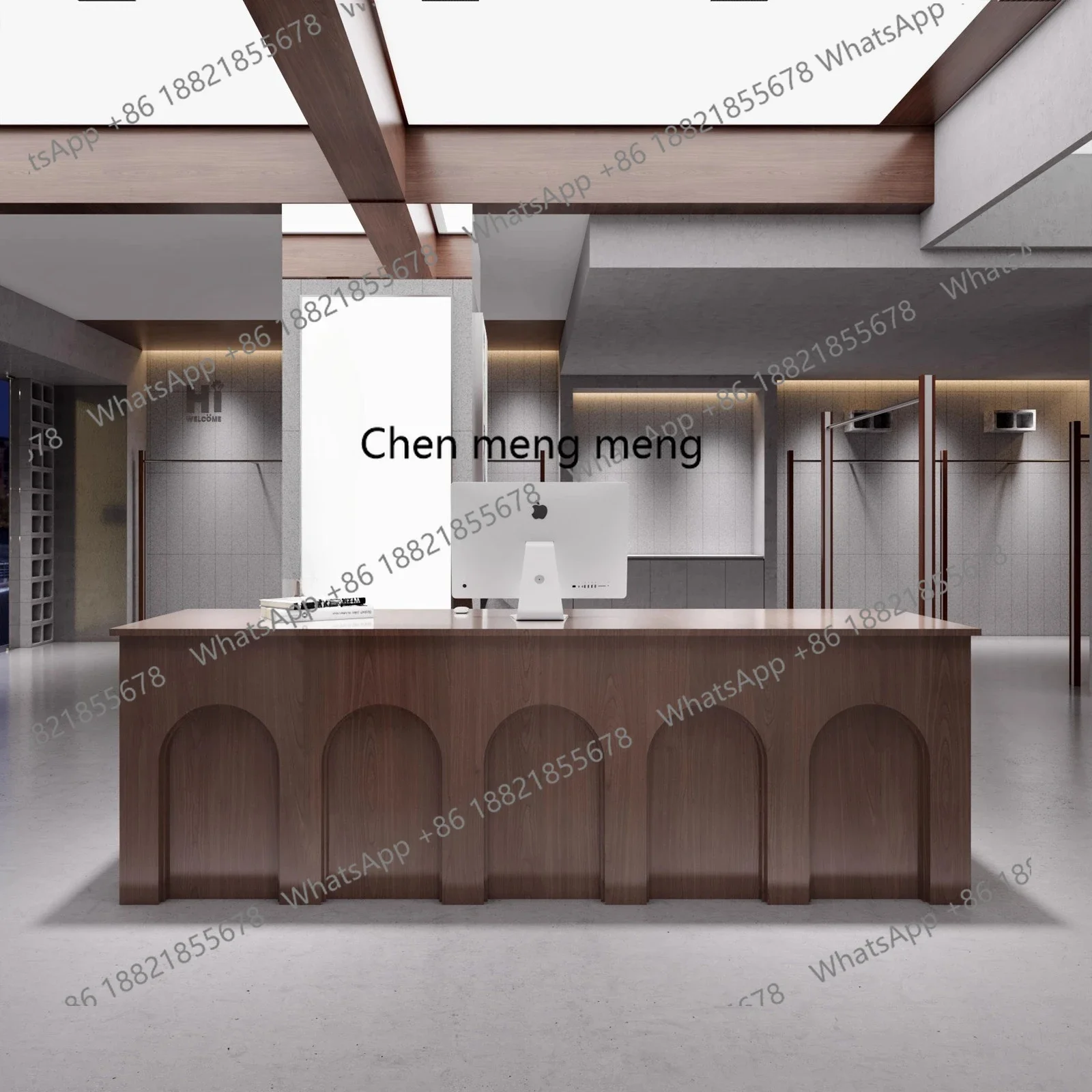 X Kledingwinkel kassa retro bartafel, verf receptie klein, bar