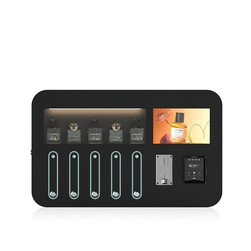 

self-service vending cabinet, intelligent small perfume vending machine, unmanned wall-mounted vending machine