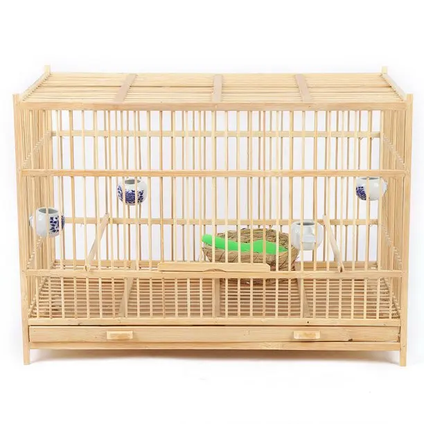 New style bird cages large size bamboo birdcages comfortable birdhouse garden home decor wholesale