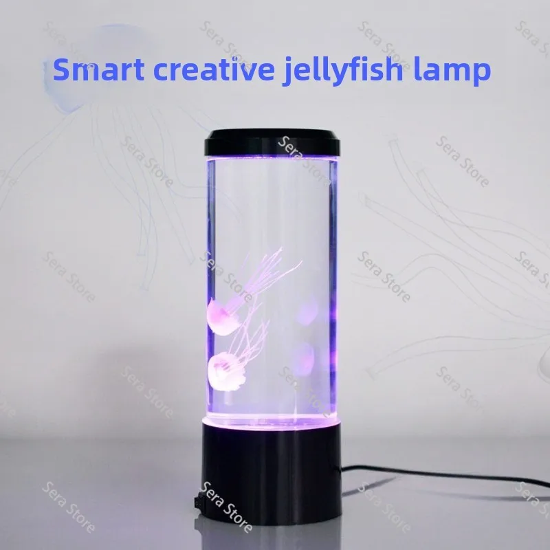 LED jellyfish light usb colorful color-changing environment light creative night light silent desktop decoration